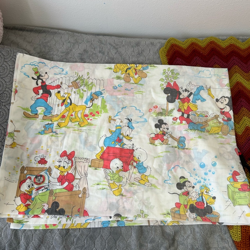 Vintage Mickey Mouse Club twin sized sheet